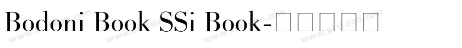 Bodoni Book SSi Book字体转换